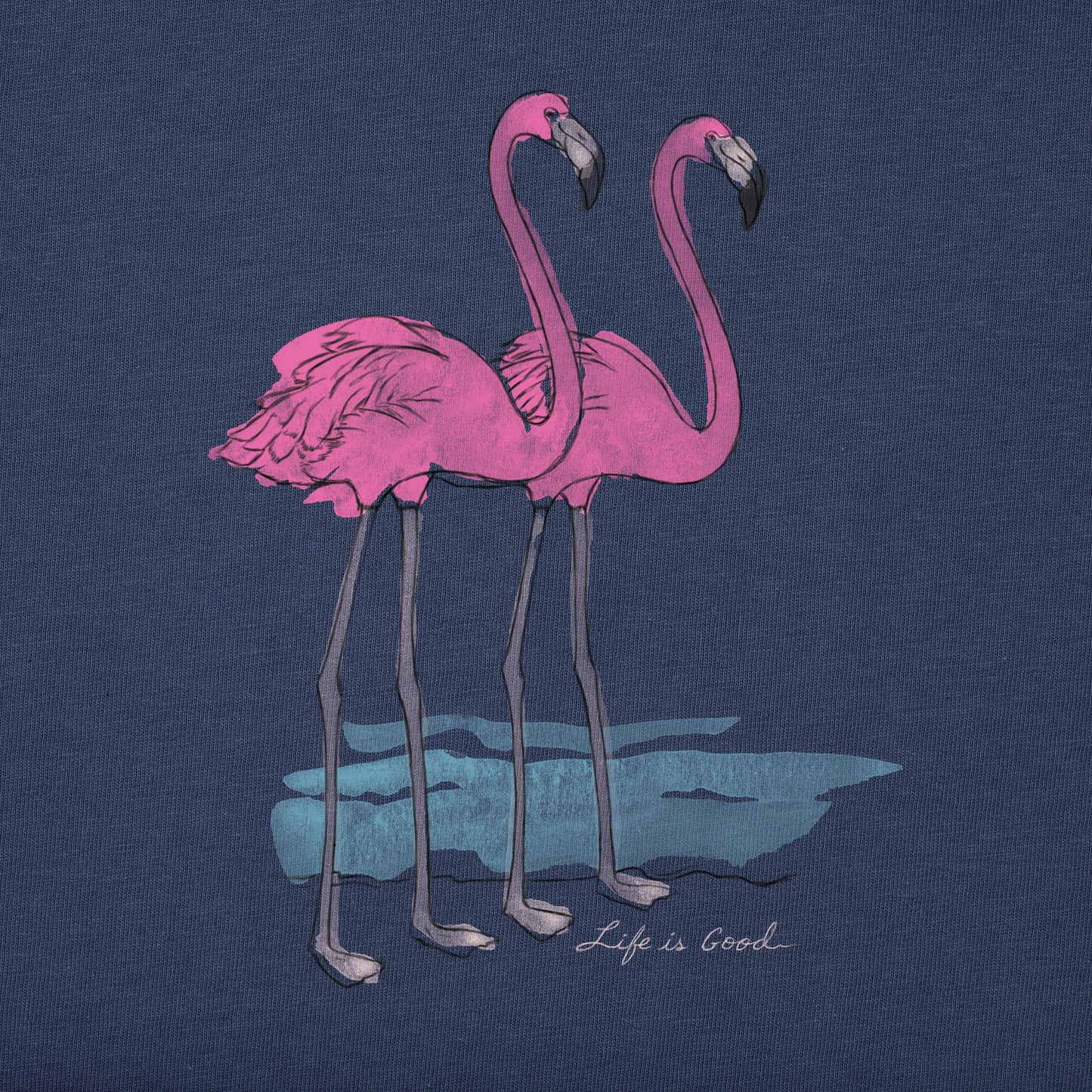 Women's Elegant Flamingos Short Sleeve Vee