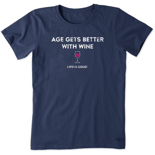 Women's Better with Wine Short Sleeve Crusher Tee