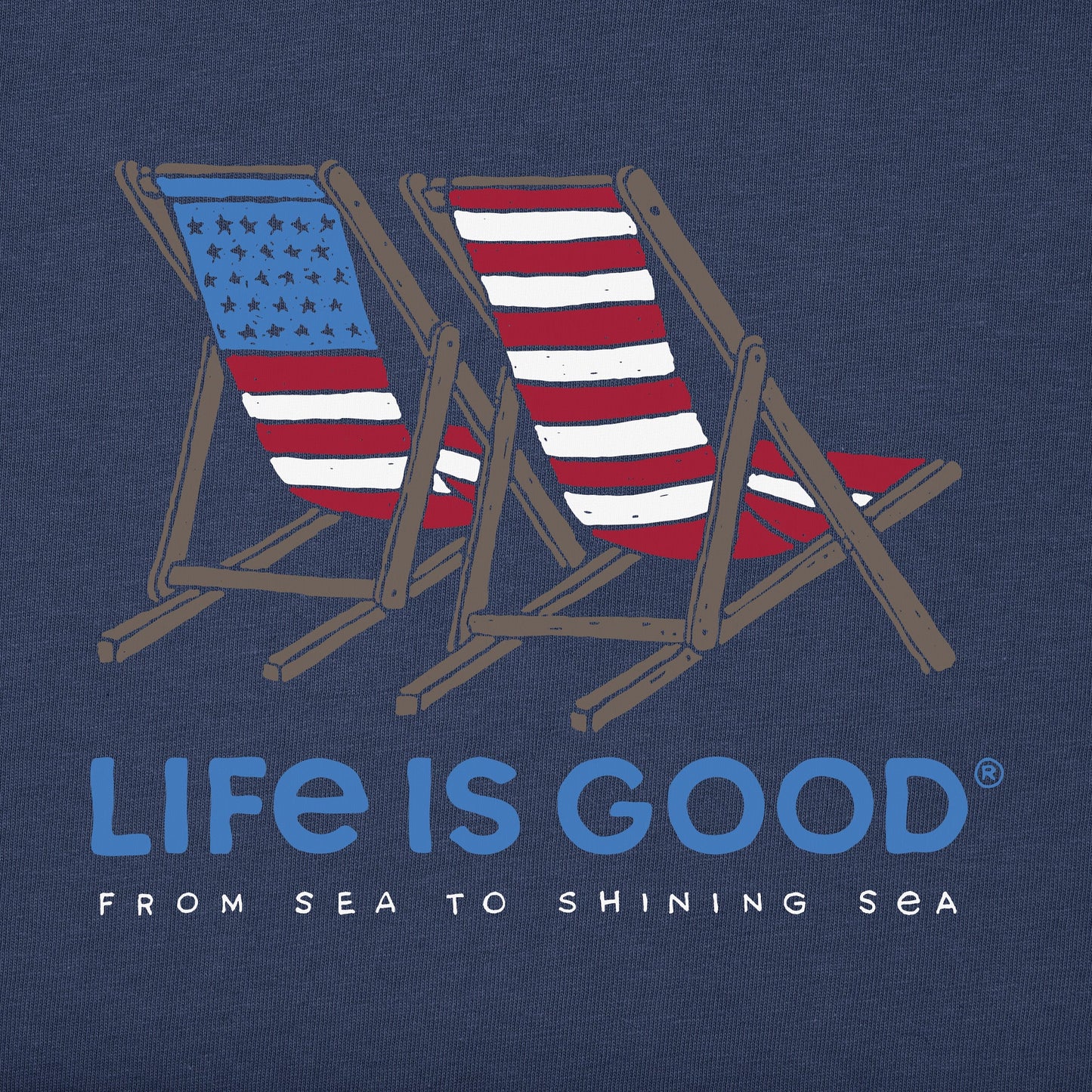 Women's Americana Beach Chairs Short Sleeve Crusher Tee