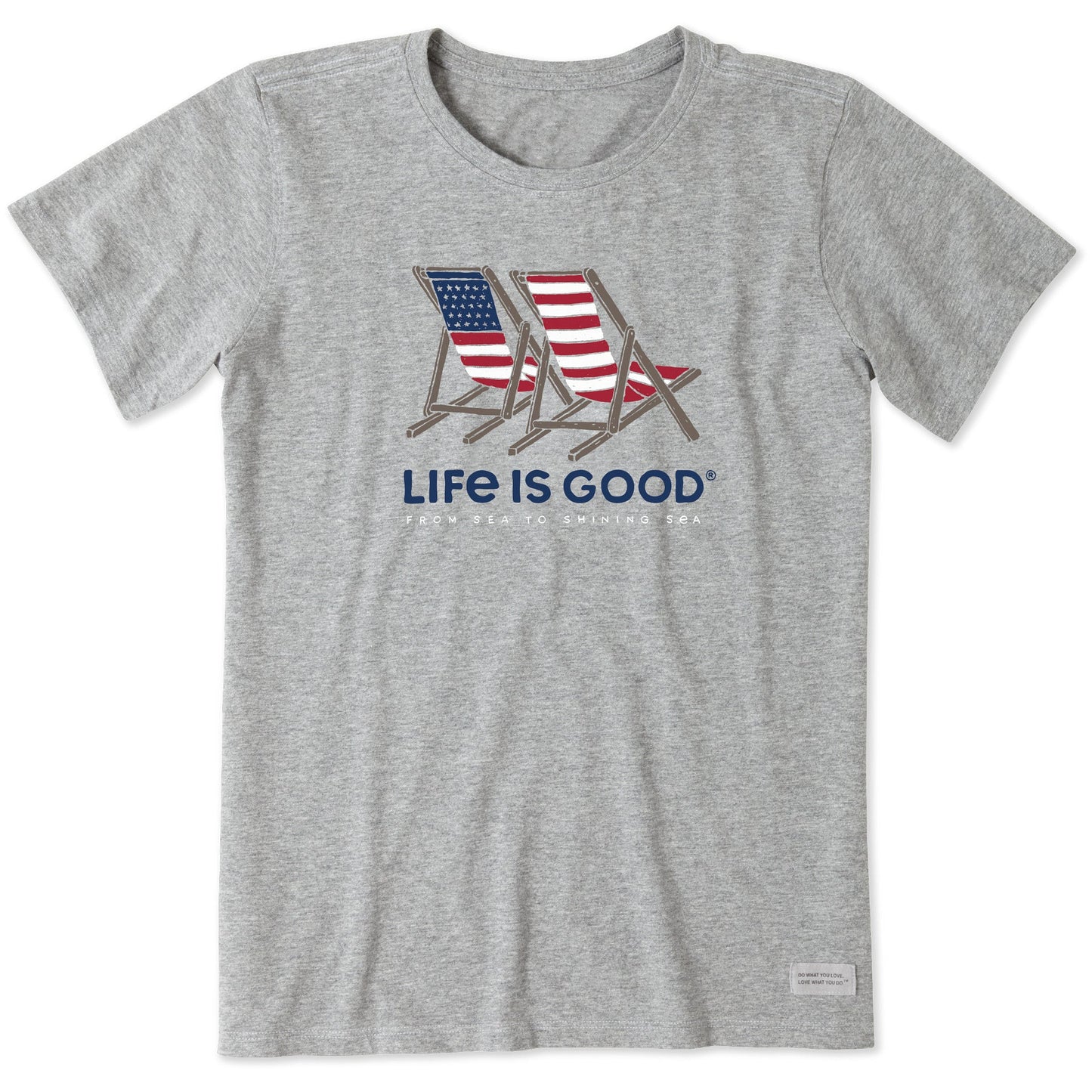 Women's Americana Beach Chairs Short Sleeve Crusher Tee