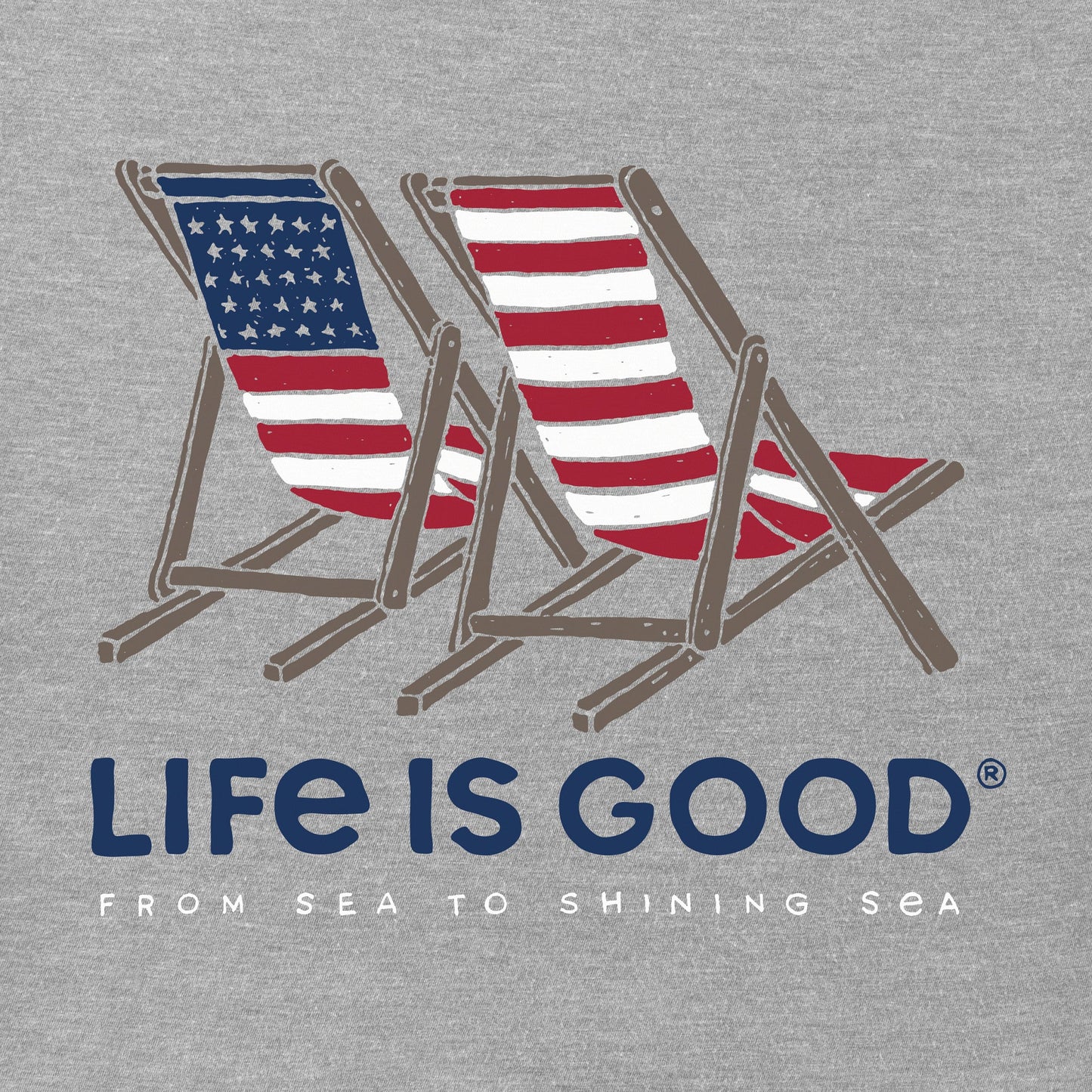 Women's Americana Beach Chairs Short Sleeve Crusher Tee