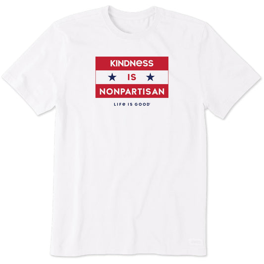 Men's Kindness is nonpartisan Short Sleeve Crusher Tee