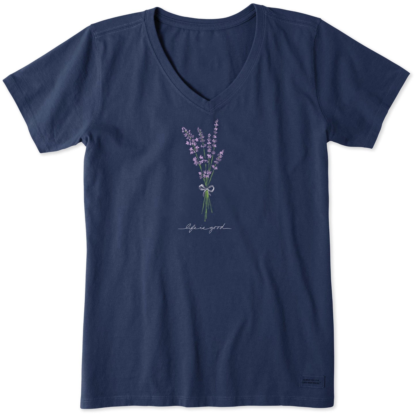 Women's Bunch of Lavender Short Sleeve Crusher Vee