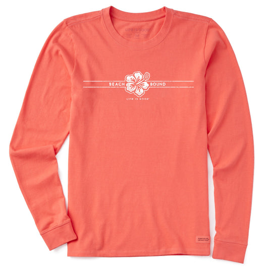 Women's Beach Bound Stripe Long Sleeve Crusher Tee