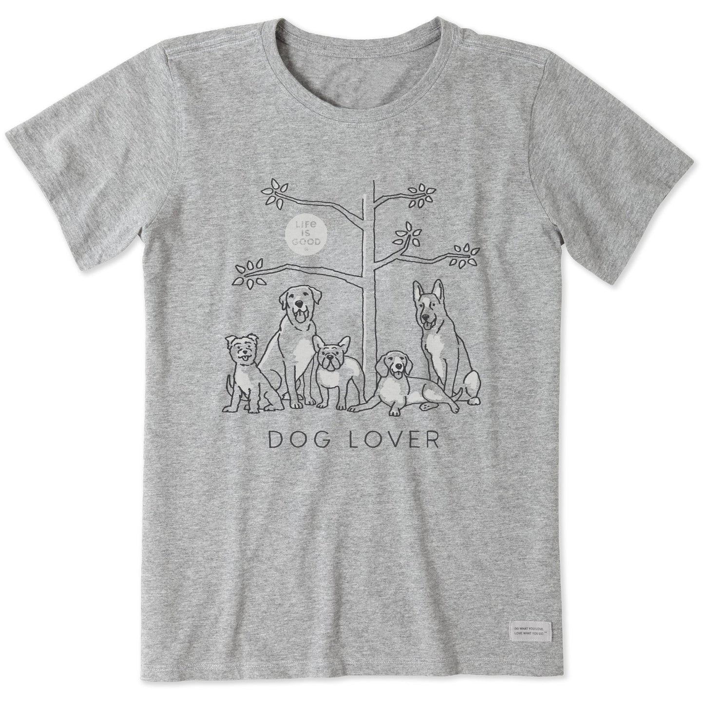 Women's Dog Lover Tree Short Sleeve Crusher Tee