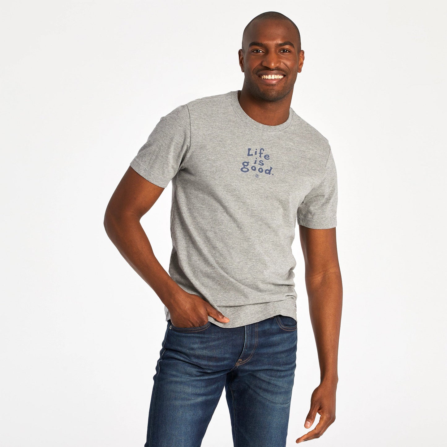 Men's LIG Vintage Wordmark Stacked Short Sleeve Crusher Tee