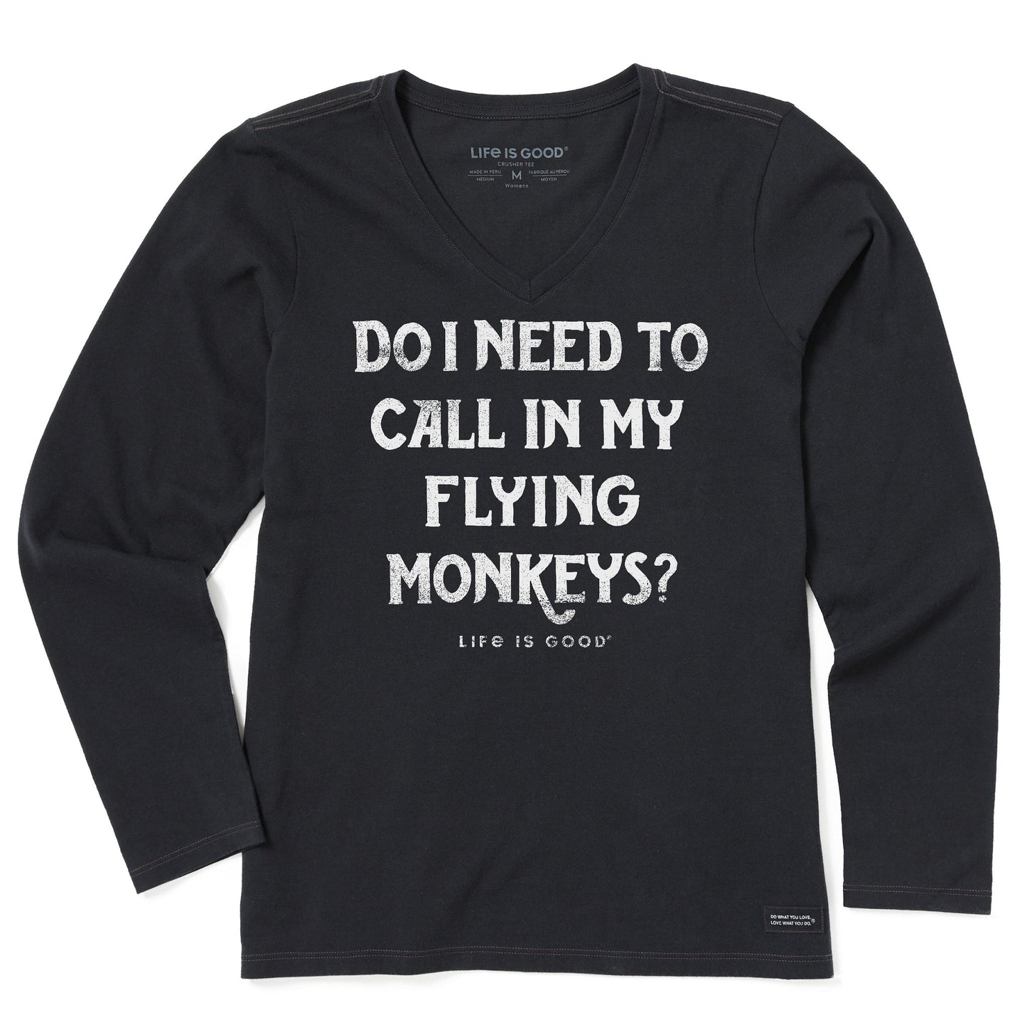 Women's FLYING MONKEY Long Sleeve Crusher Vee