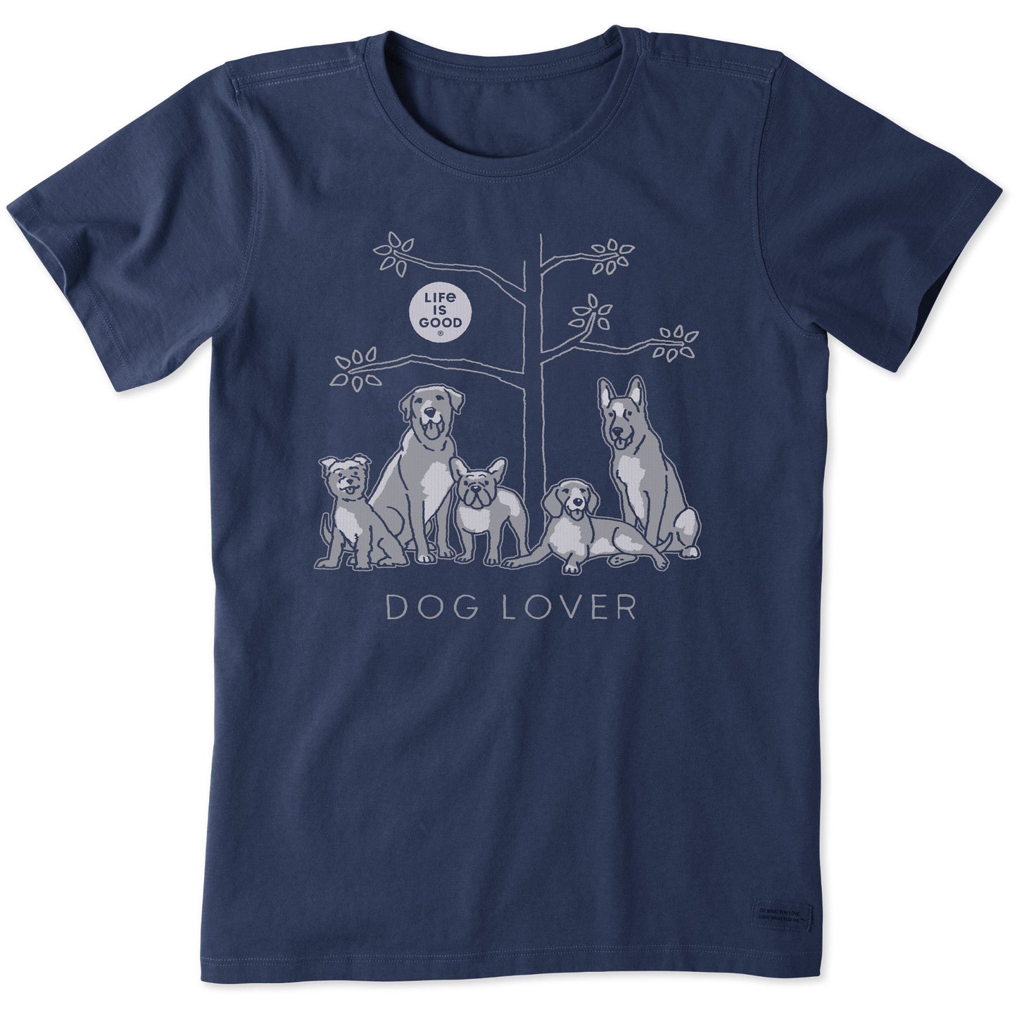 Women's Dog Lover Tree Short Sleeve Crusher Tee