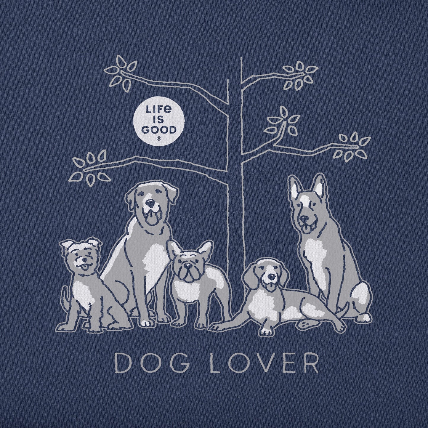 Women's Dog Lover Tree Short Sleeve Crusher Tee