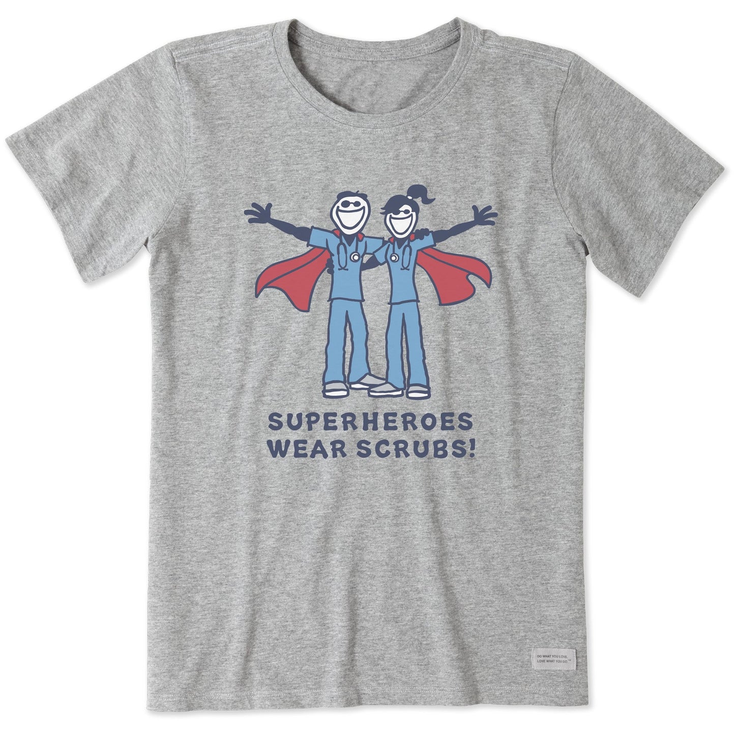 Women's Super Heroes Scrubs Short Sleeve Crusher Tee