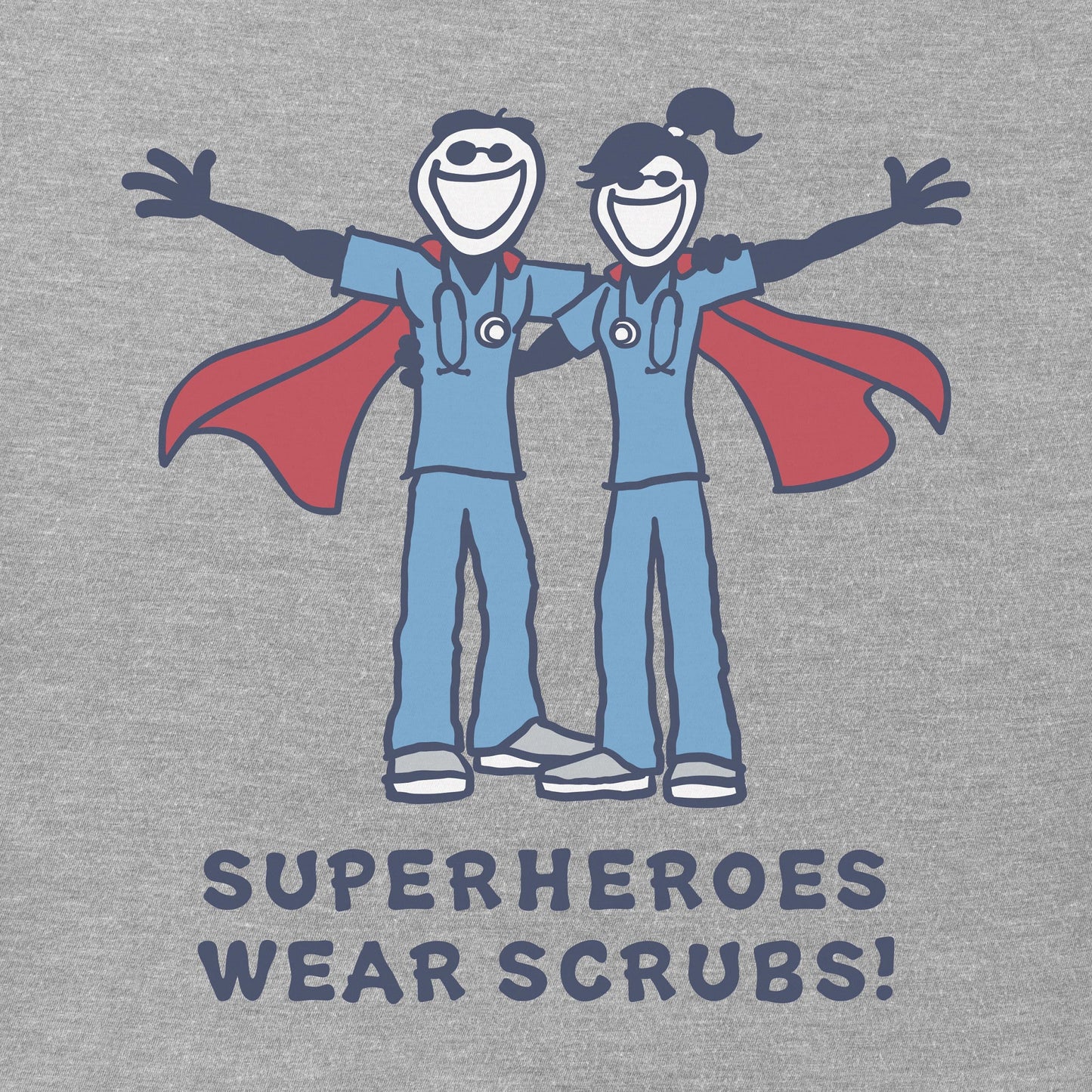 Women's Super Heroes Scrubs Short Sleeve Crusher Tee