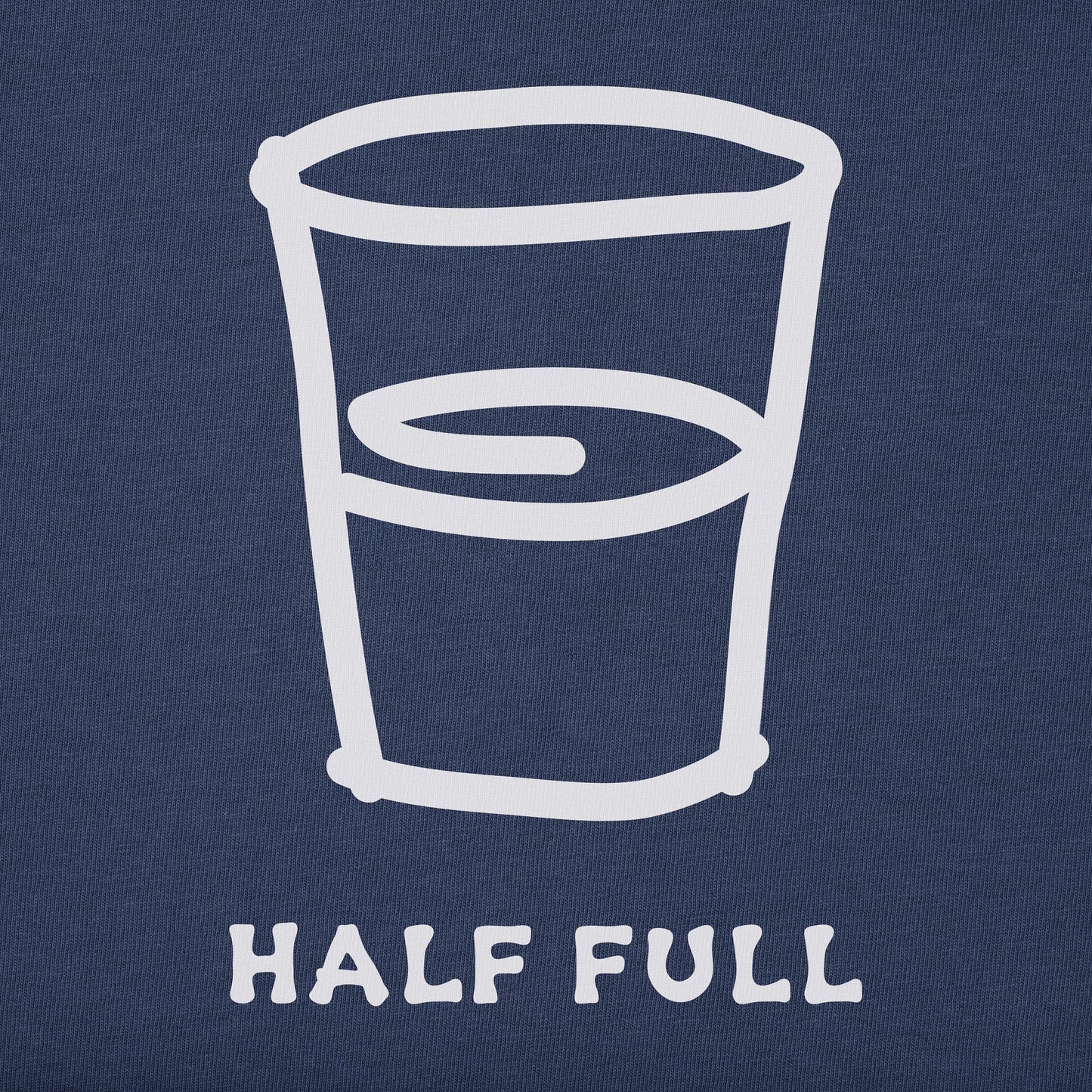 Men's Half Full Glass Short Sleeve Crusher Tee