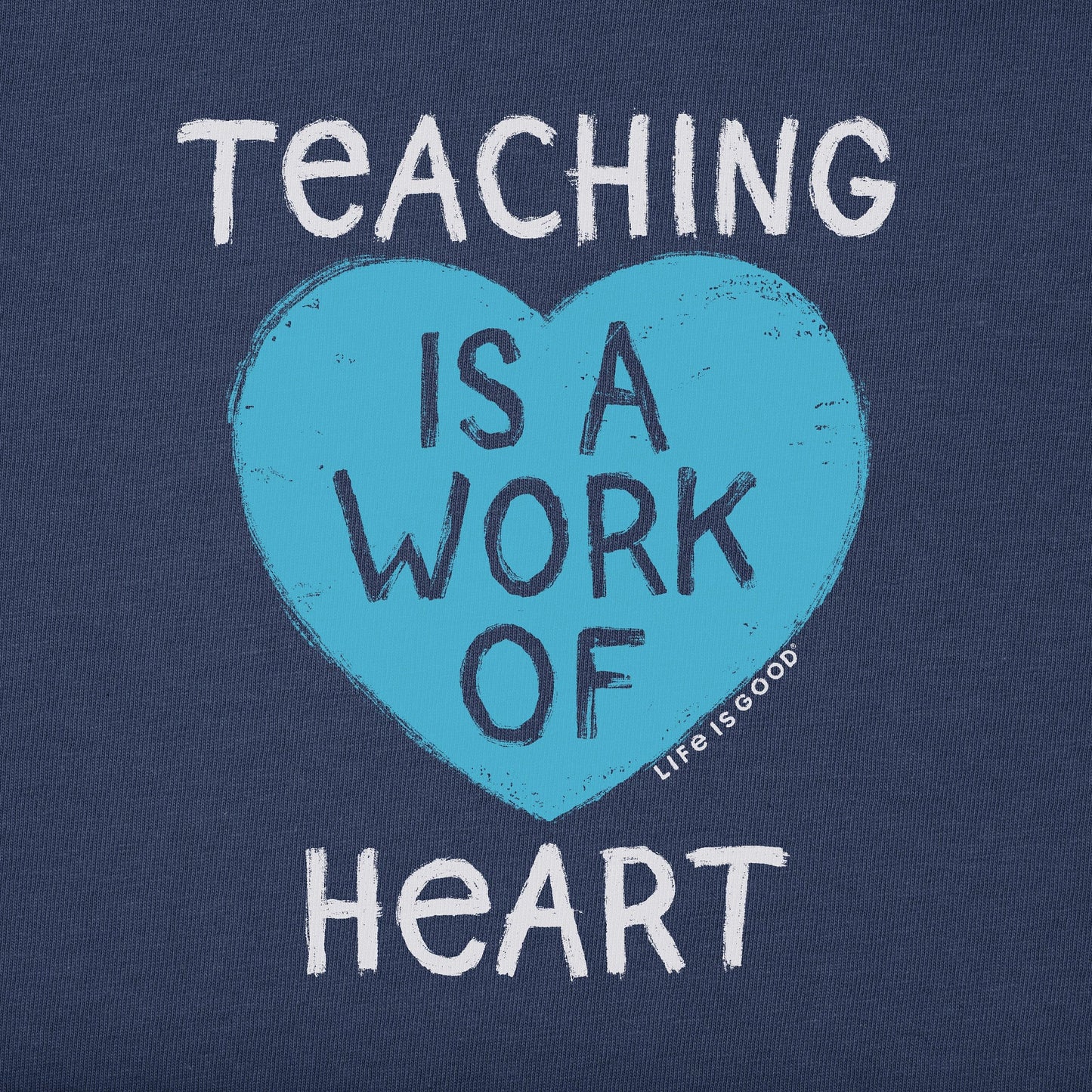 Women's Teaching is a Work of Heart Short Sleeve Crusher Vee