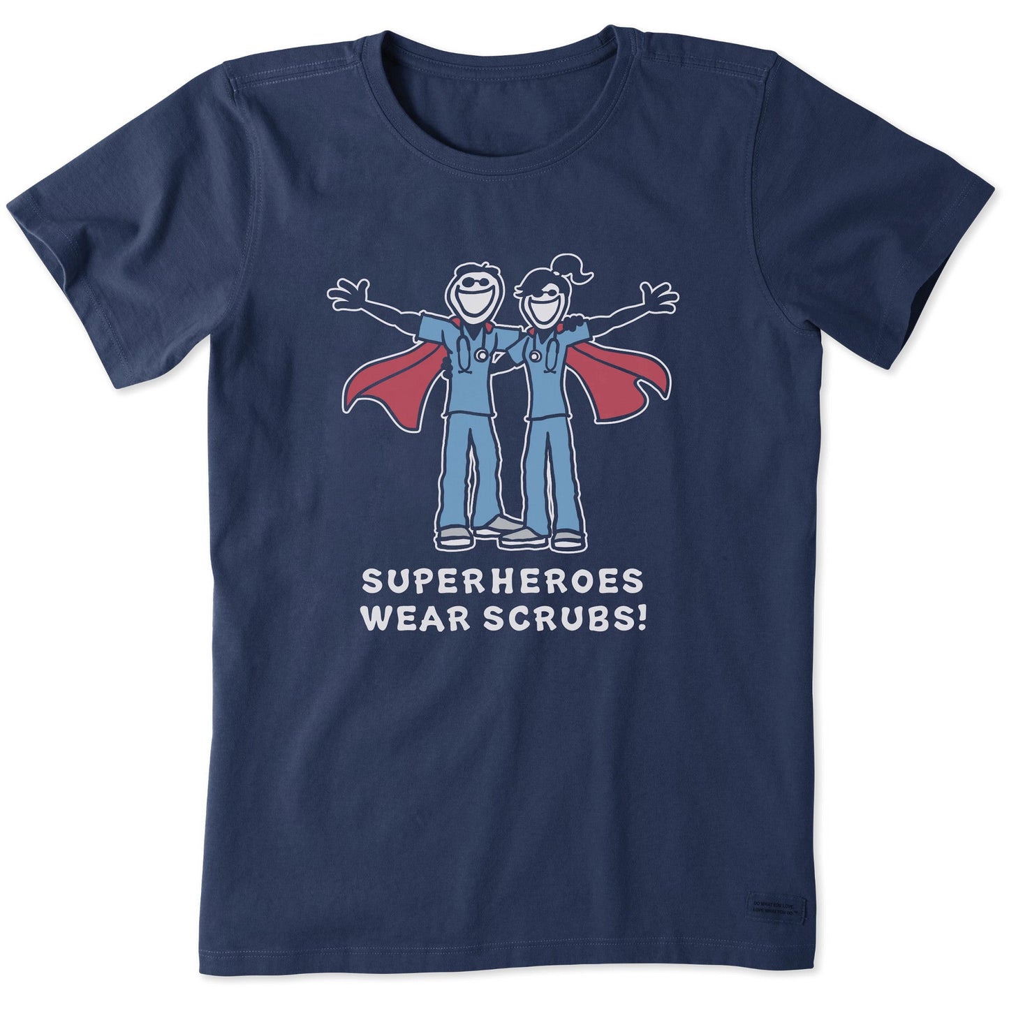 Women's Super Heroes Scrubs Short Sleeve Crusher Tee