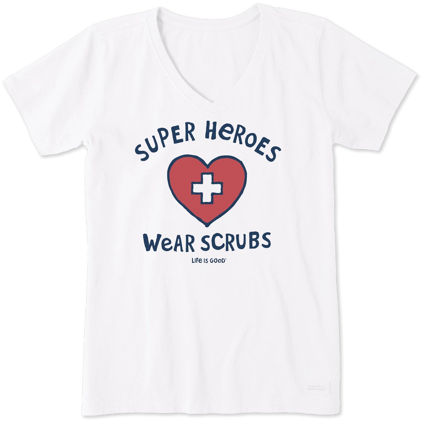 Women's Super Heroes Wear Scrubs Short Sleeve Crusher Vee