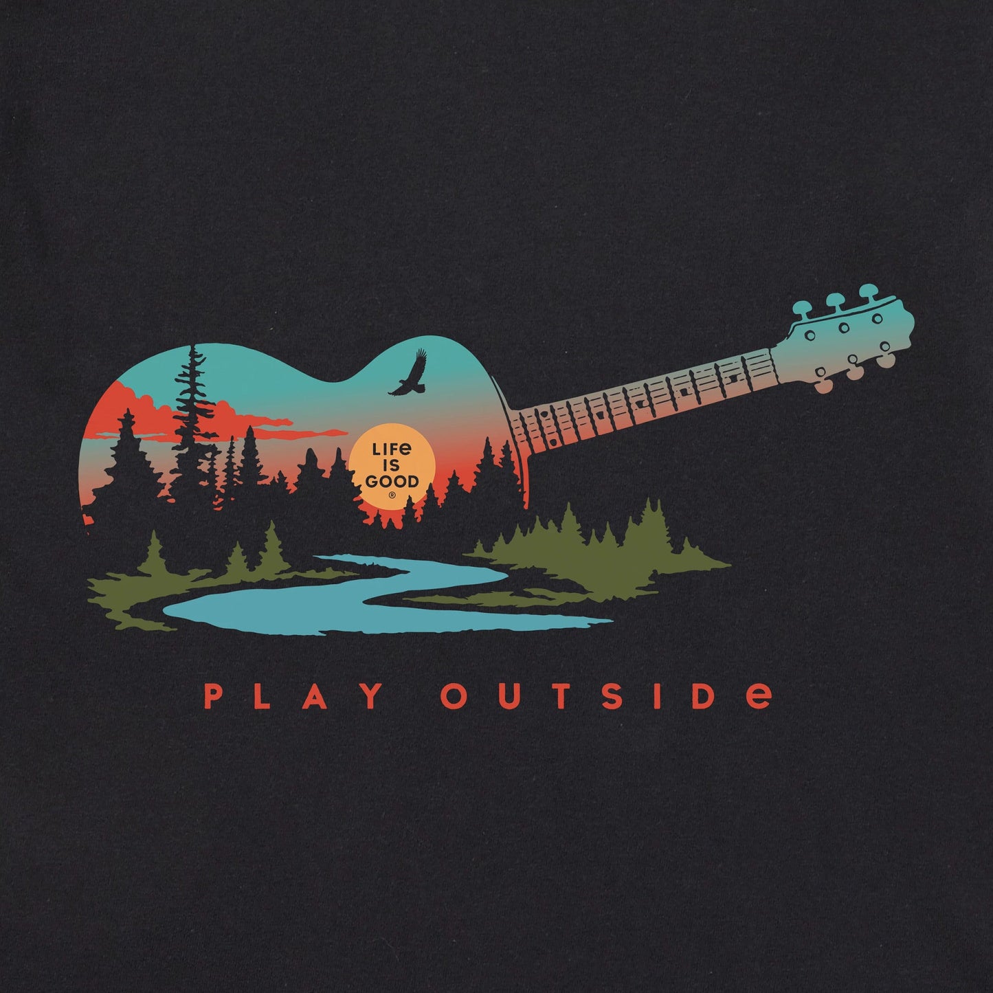 Men's Play Outside Guitar Short Sleeve Crusher Tee