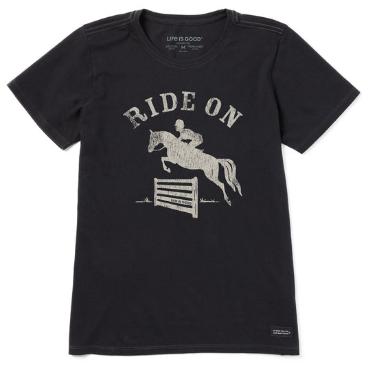 Women's Ride On Horse ? Women Short Sleeve Crusher Tee