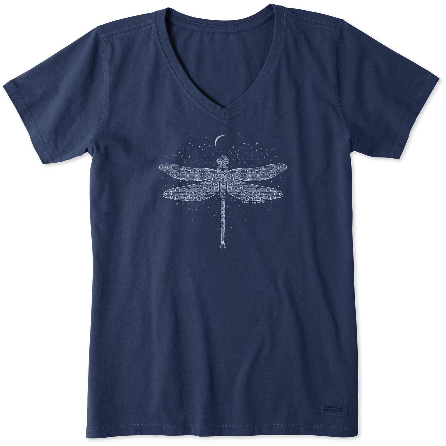 Women's Dragonfly Universe Short Sleeve Crusher Vee