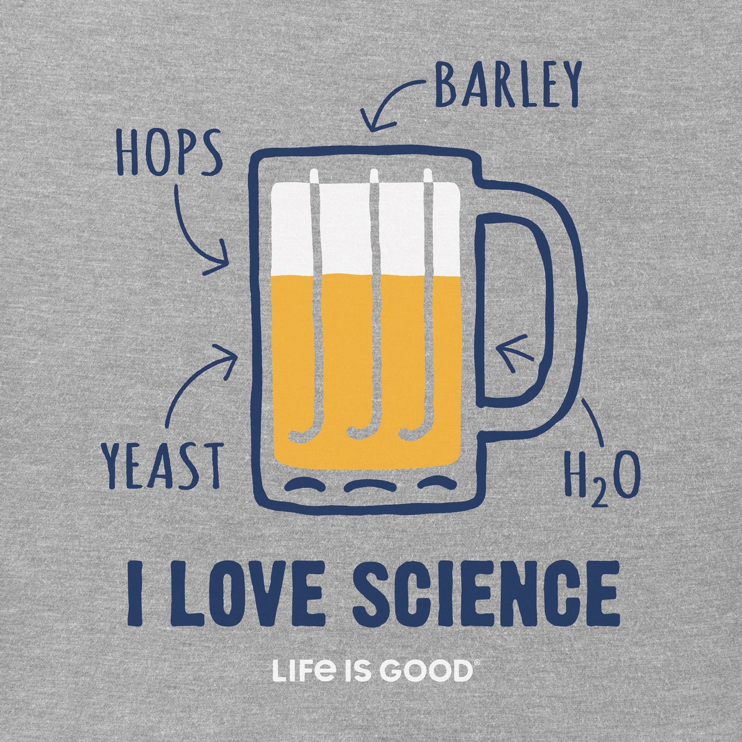 Men's I Love Science Beer Short Sleeve Tee