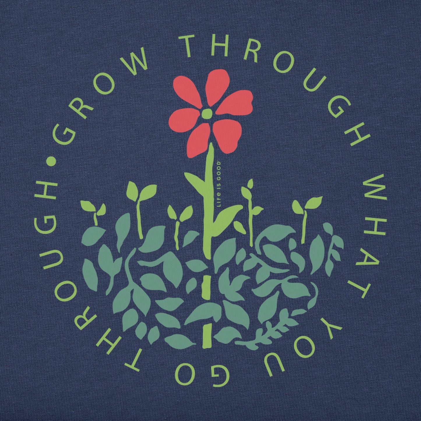 Women's Grow Through What you Go Through Short Sleeve Crusher Vee