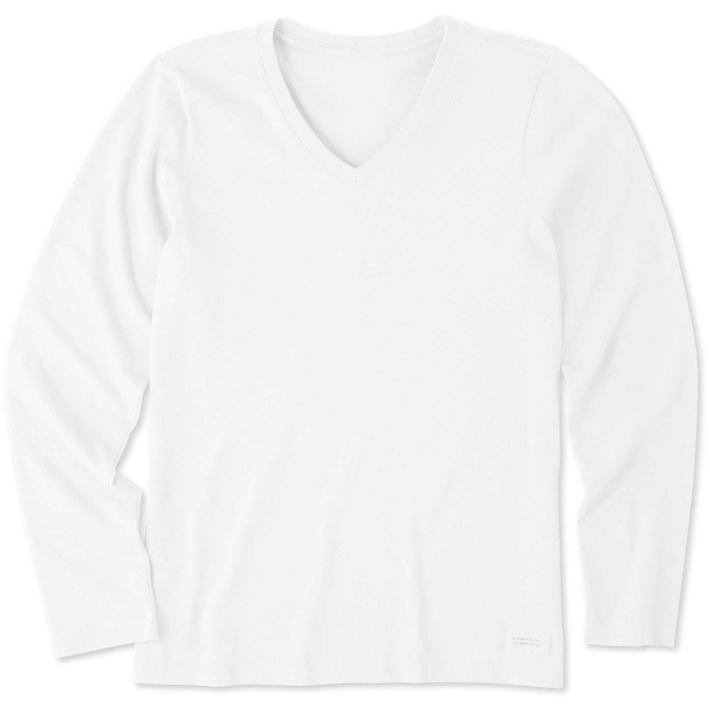 Women's Solid Long Sleeve Crusher Vee