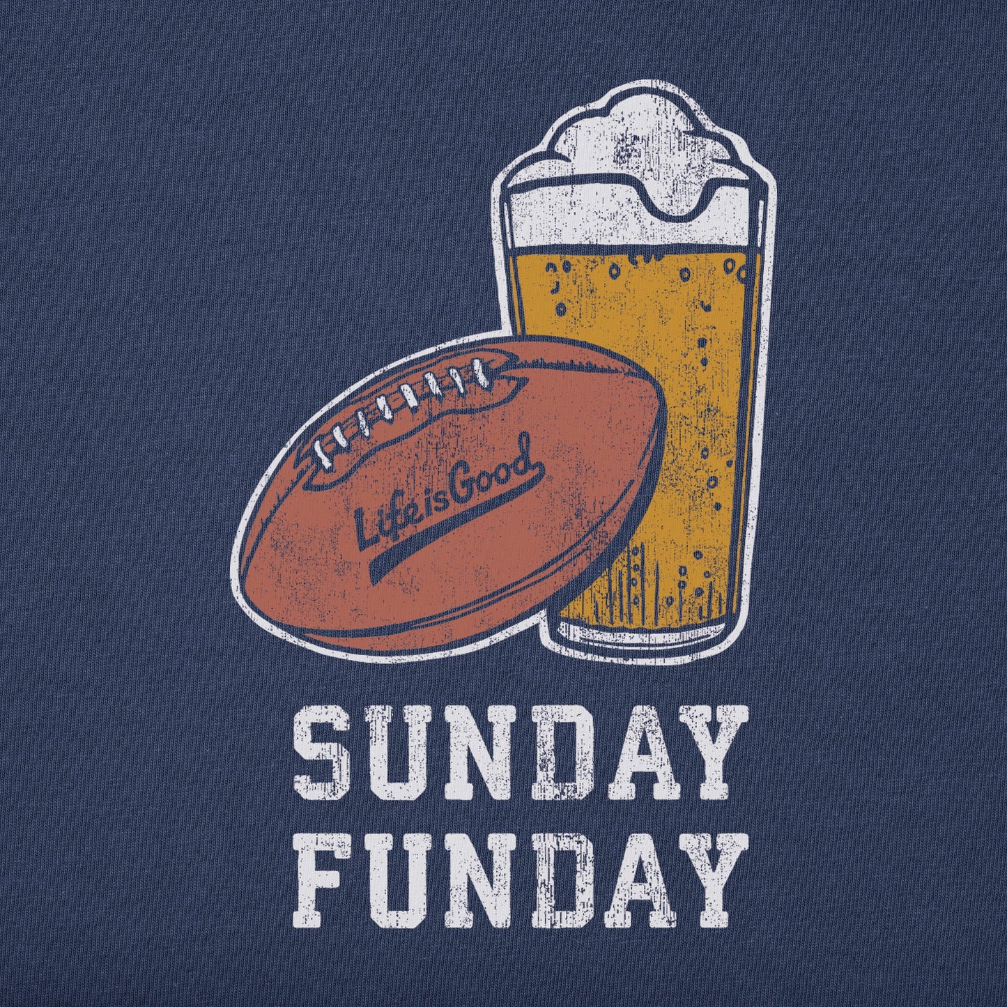 Men's Sunday Funday Football Short Sleeve Crusher Tee