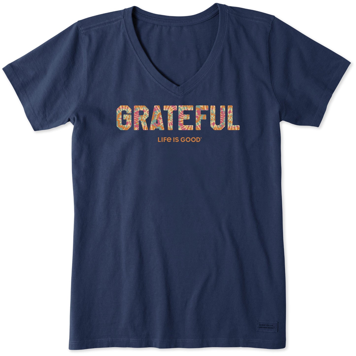 Women's Grateful Tie Dye Short Sleeve Crusher Vee