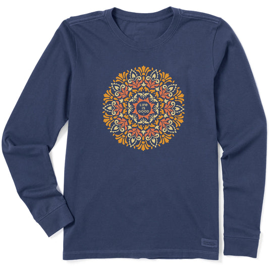 Women's Golden Mandala Long Sleeve Crusher Tee