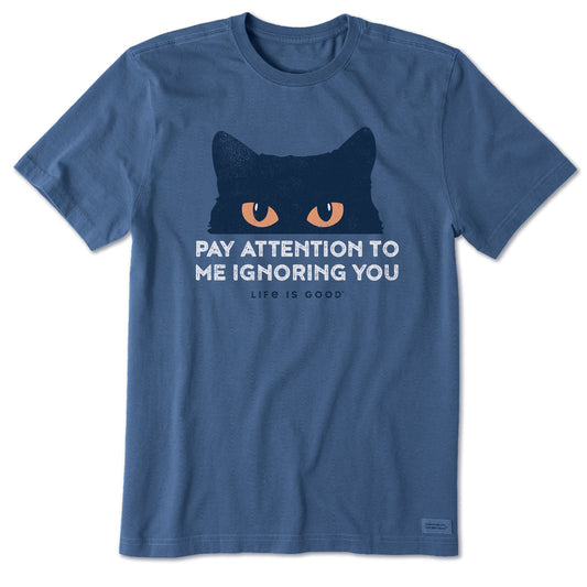 Men's Pay Attention Cat Eyes Short Sleeve Tee