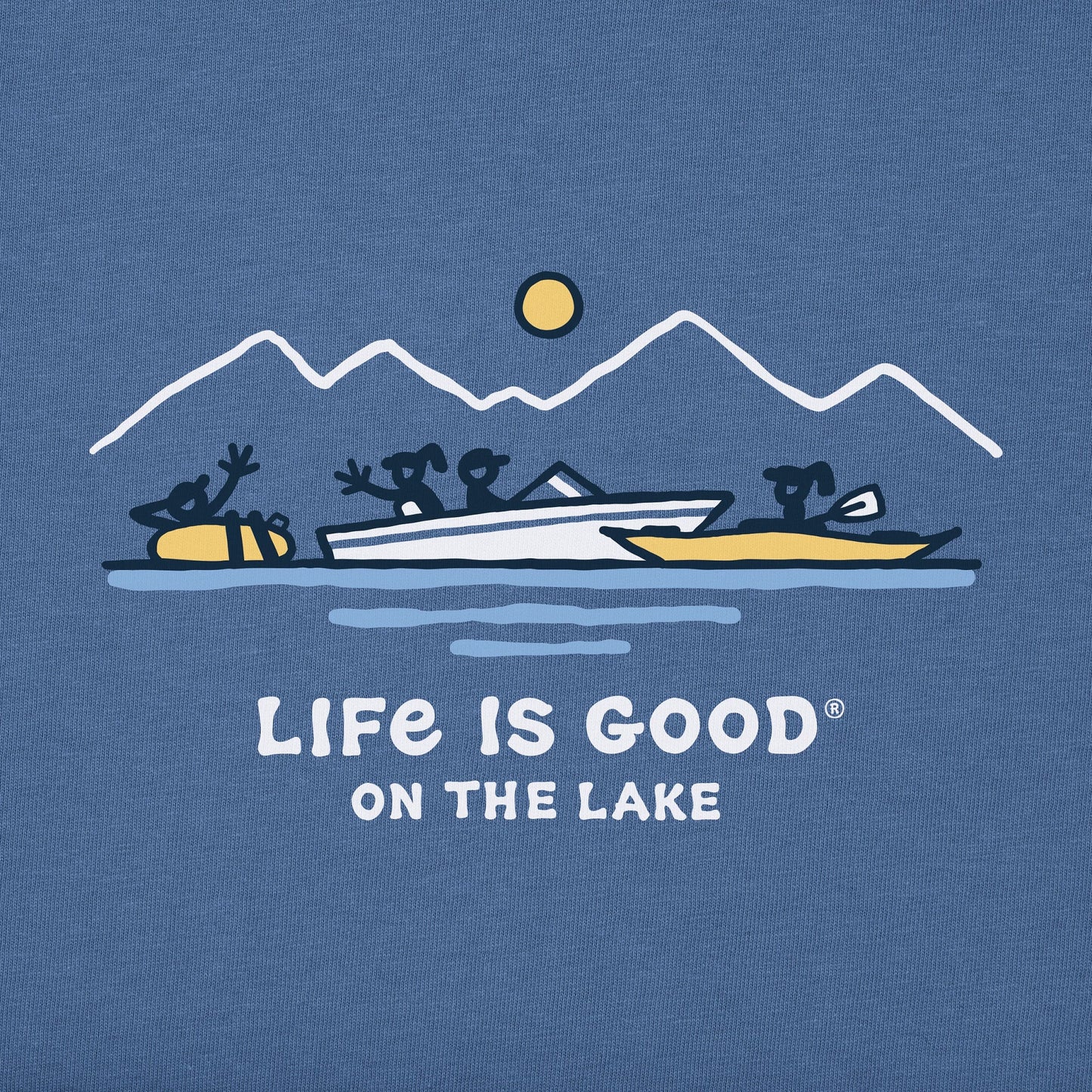 Men's Life is Good Boat Party Short Sleeve Tee
