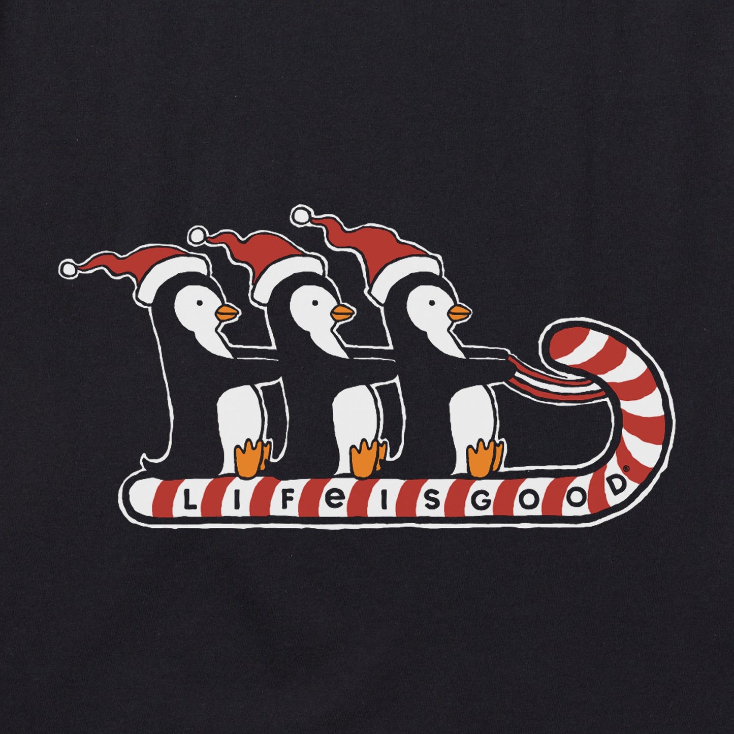 Women's Sledding Penguins Short Sleeve Crusher Tee