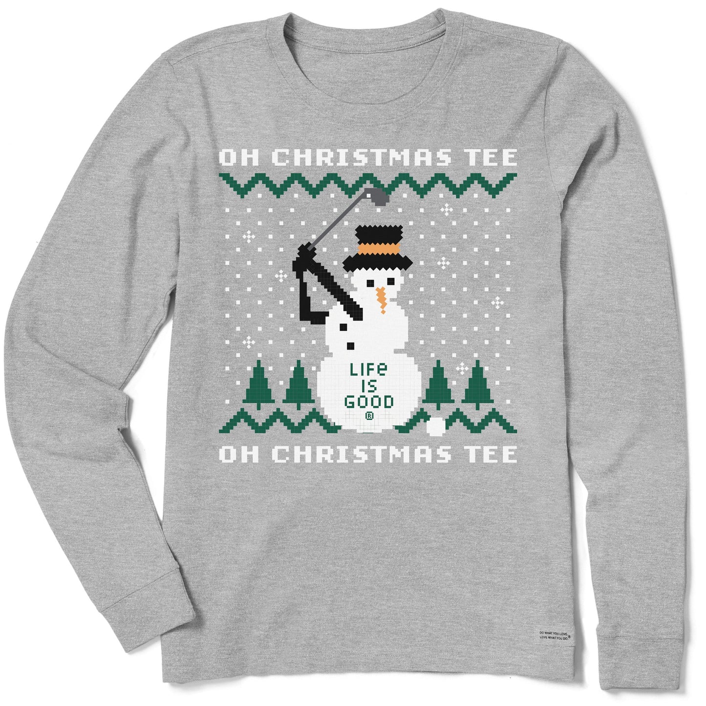 Women's Ugly Sweater Oh Christmas Tee Long Sleeve Crusher Tee