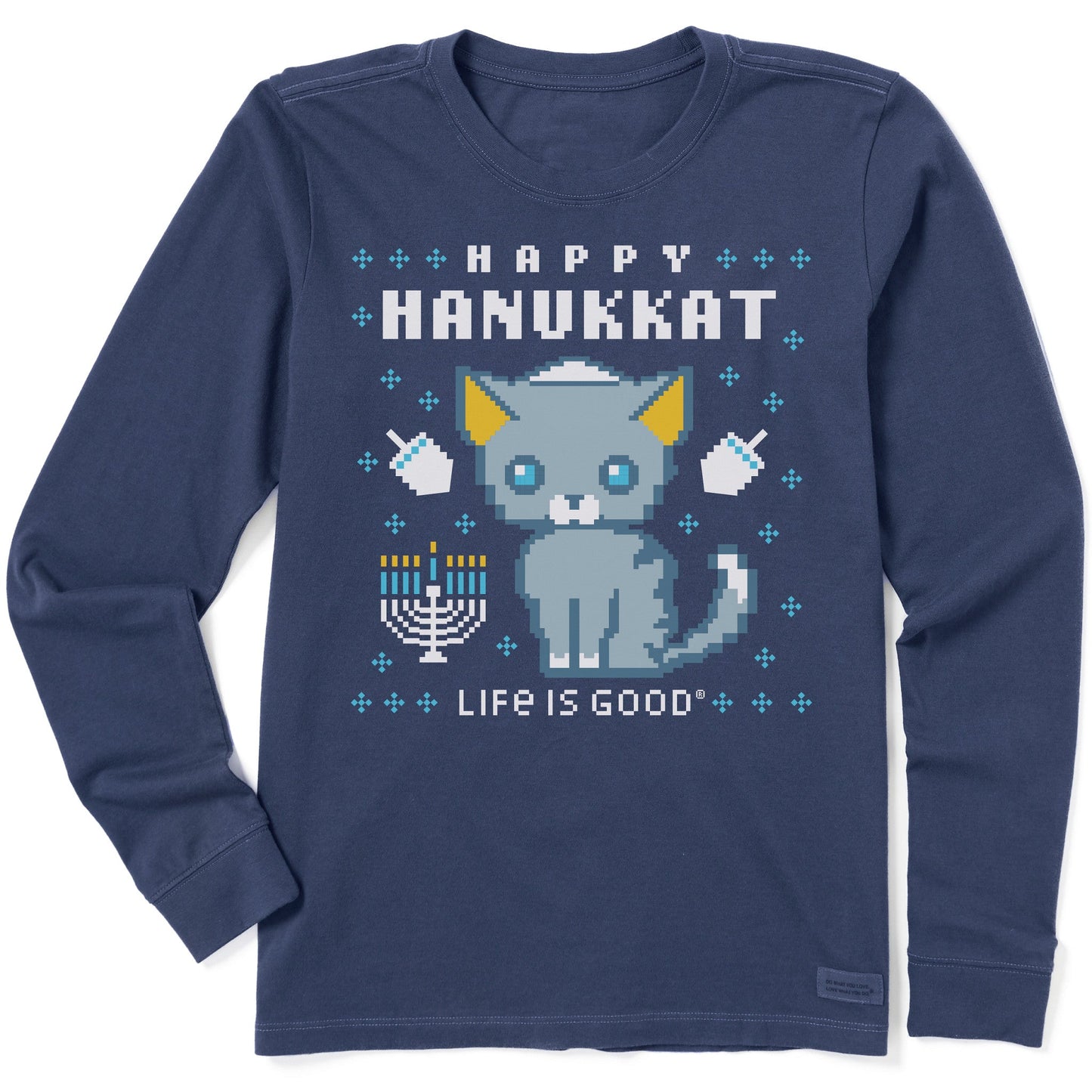 Women's Ugly Sweater Hanukkat Long Sleeve Crusher Tee