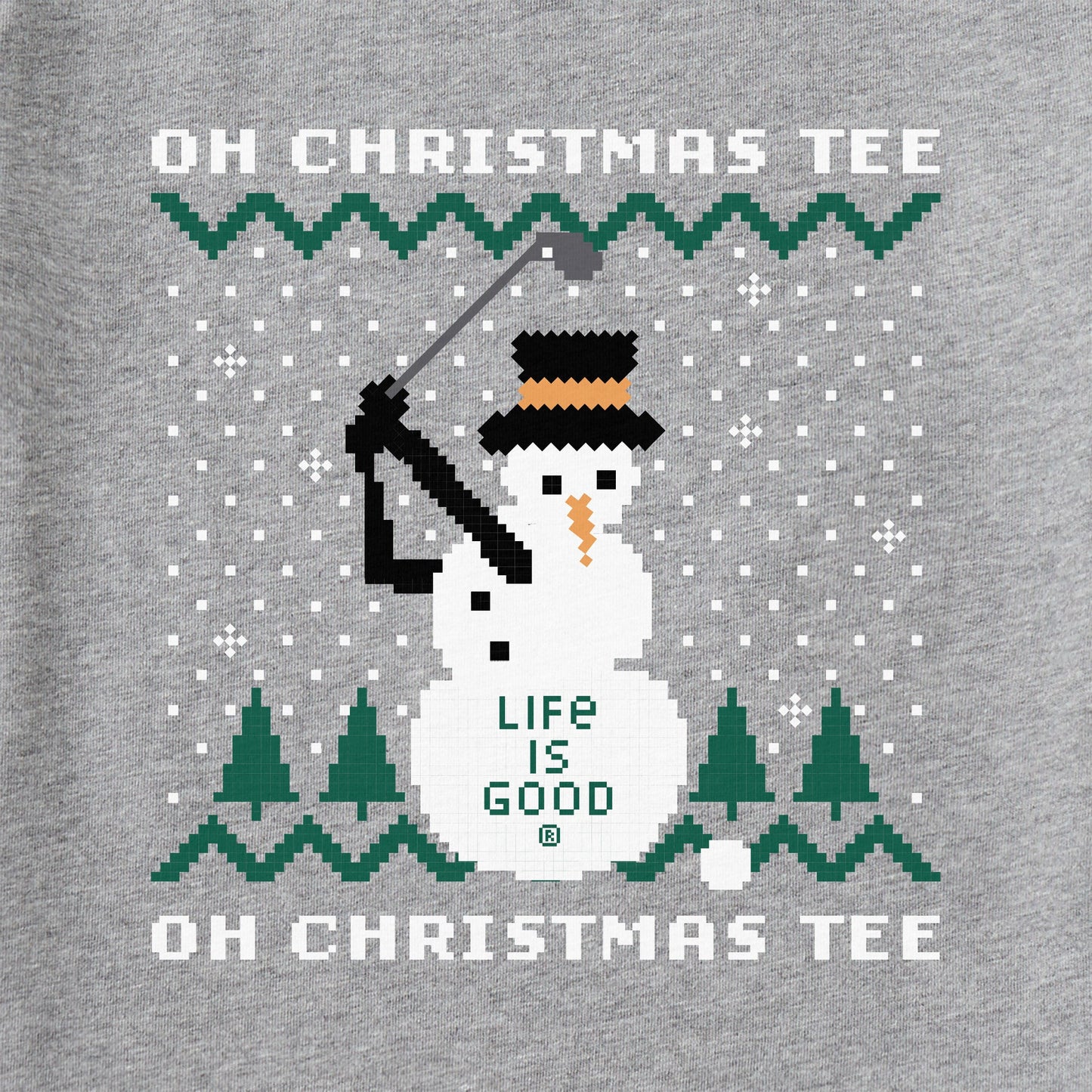 Men's Ugly Sweater Oh Christmas Tee Long Sleeve Crusher Tee