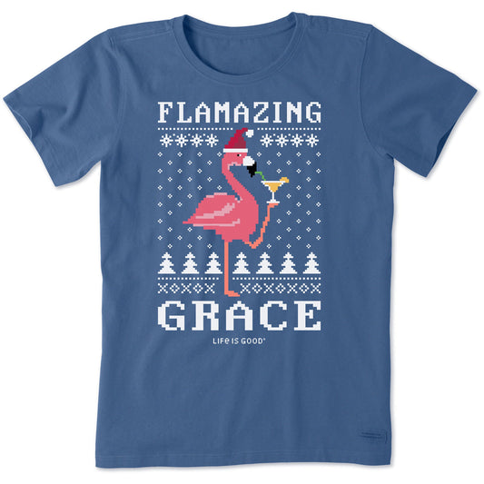 Women's Ugly Sweater Flamazing Grace Short Sleeve Crusher Tee