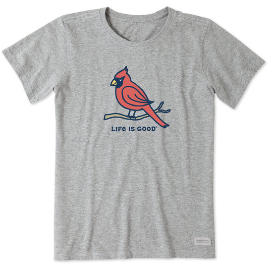 Women's Cute Cardinal Short Sleeve Crusher Tee