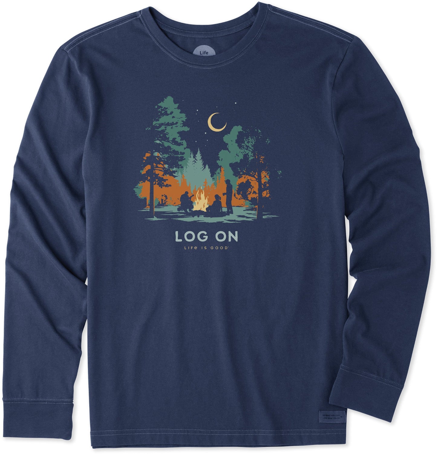 Men's Log On Campfire Long Sleeve Crusher Tee