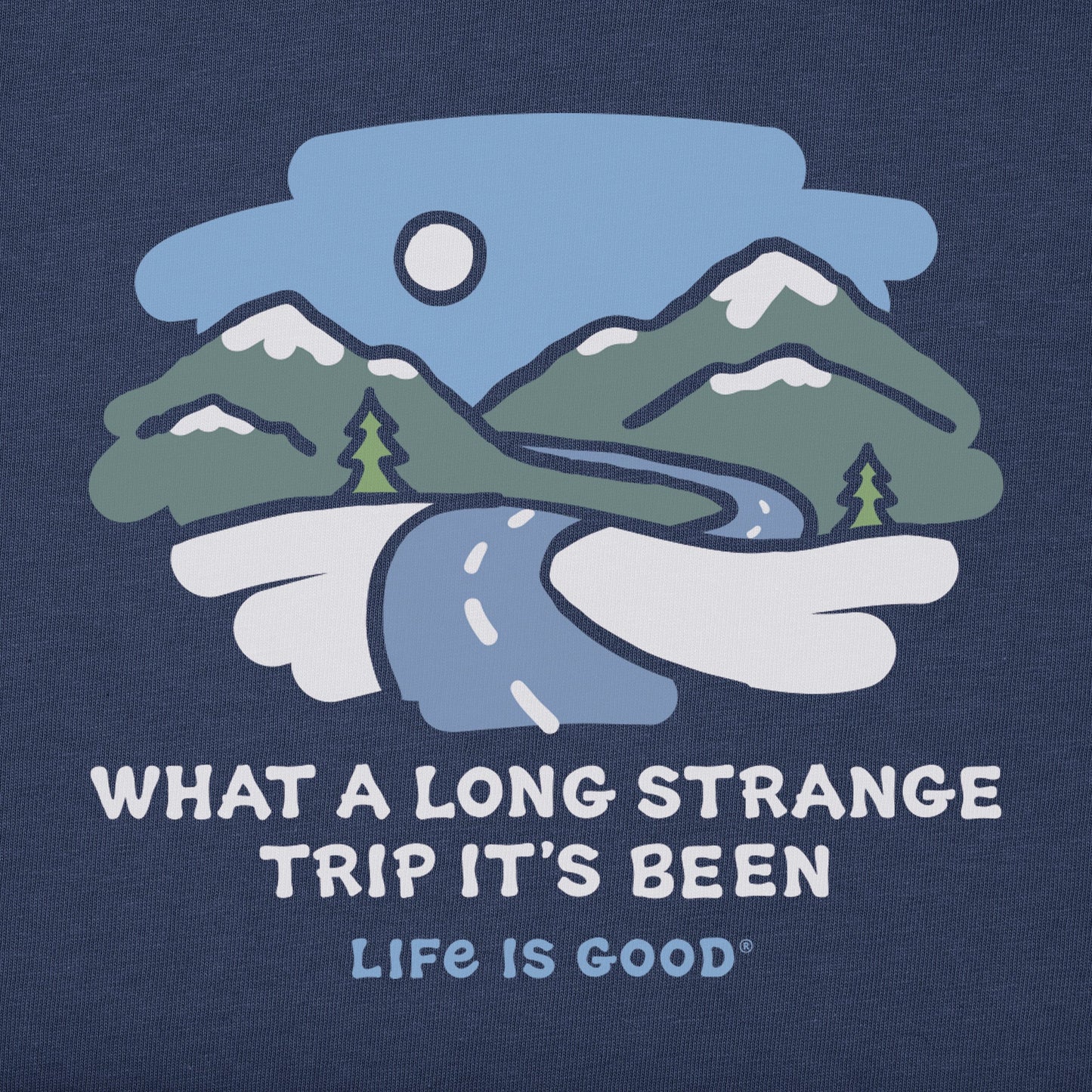 Men's Long Strange Trip Snowy Mountains Short Sleeve Crusher Tee