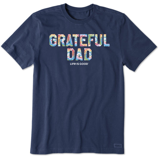 Men's Grateful Dad Tie Dye Short Sleeve Tee