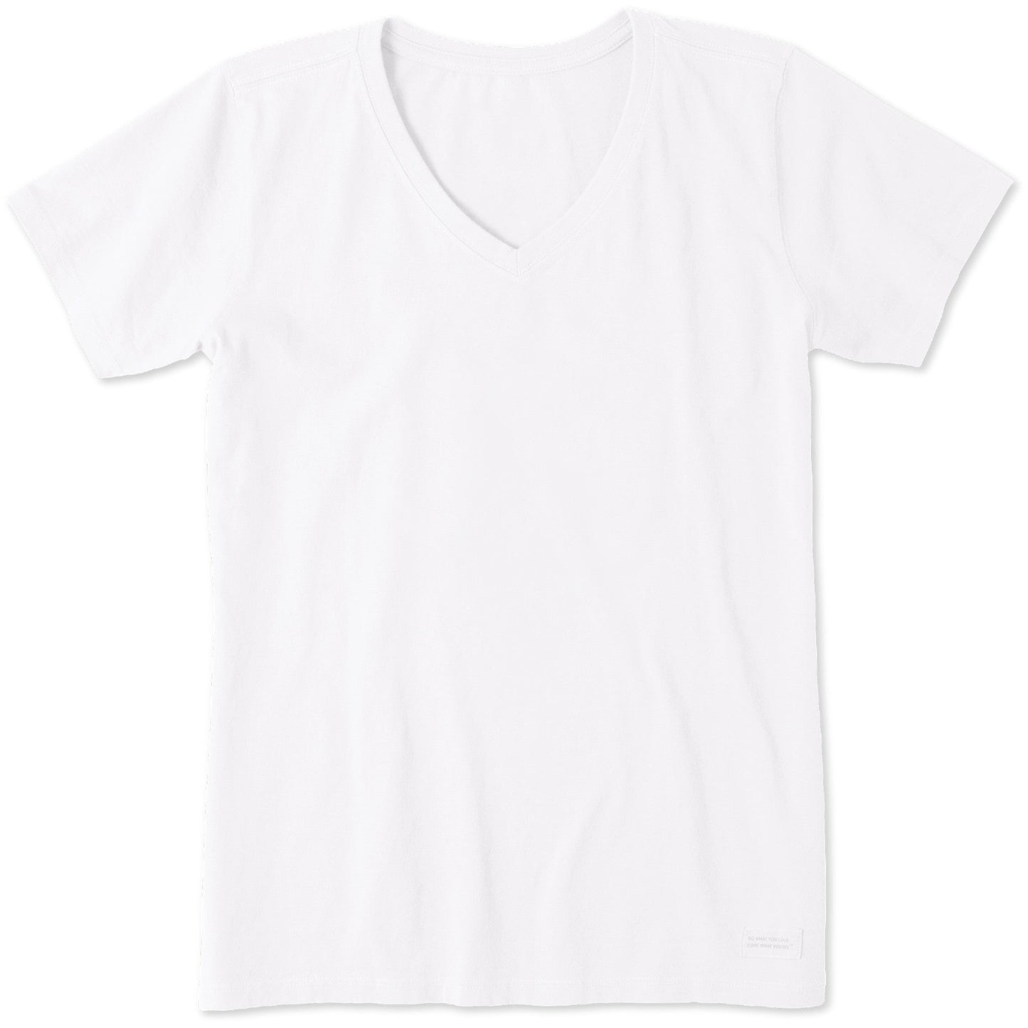 Women's Solid Short Sleeve Vee