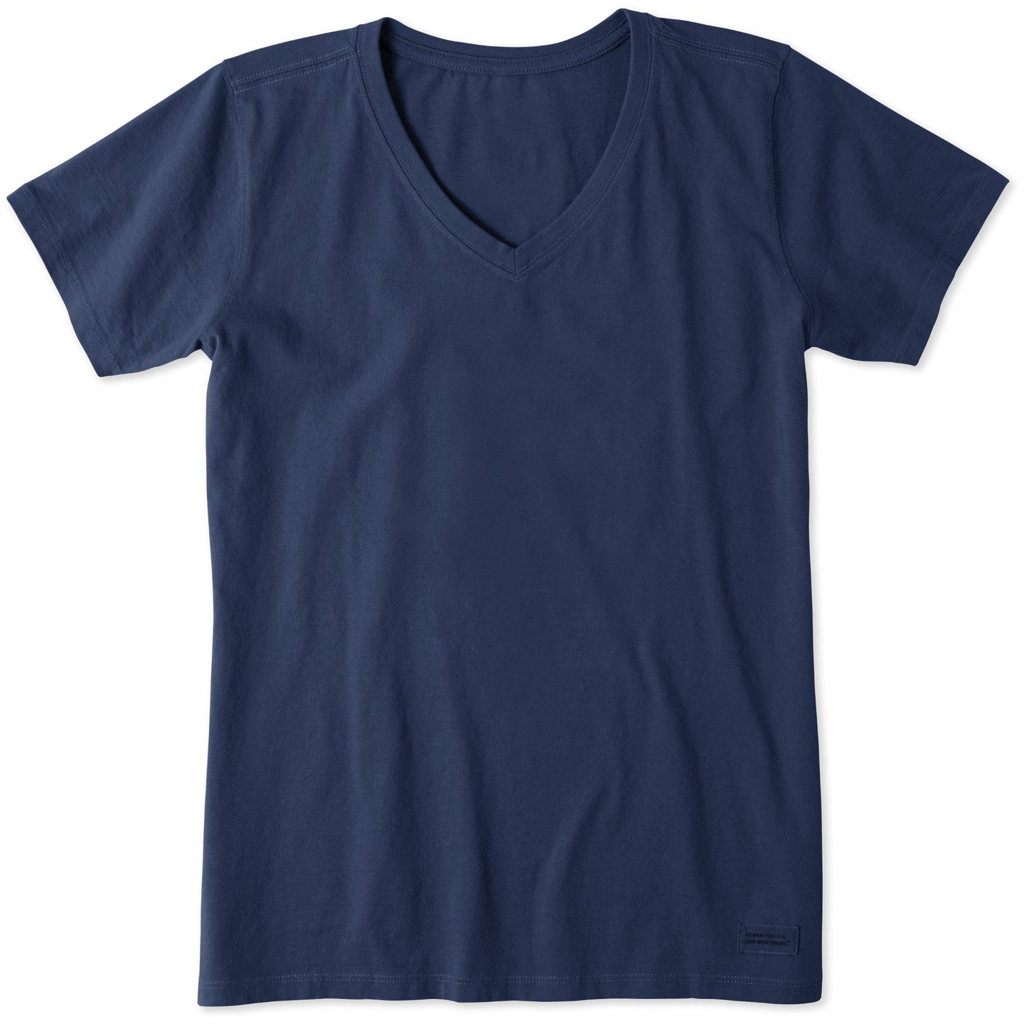 Women's Solid Short Sleeve Vee