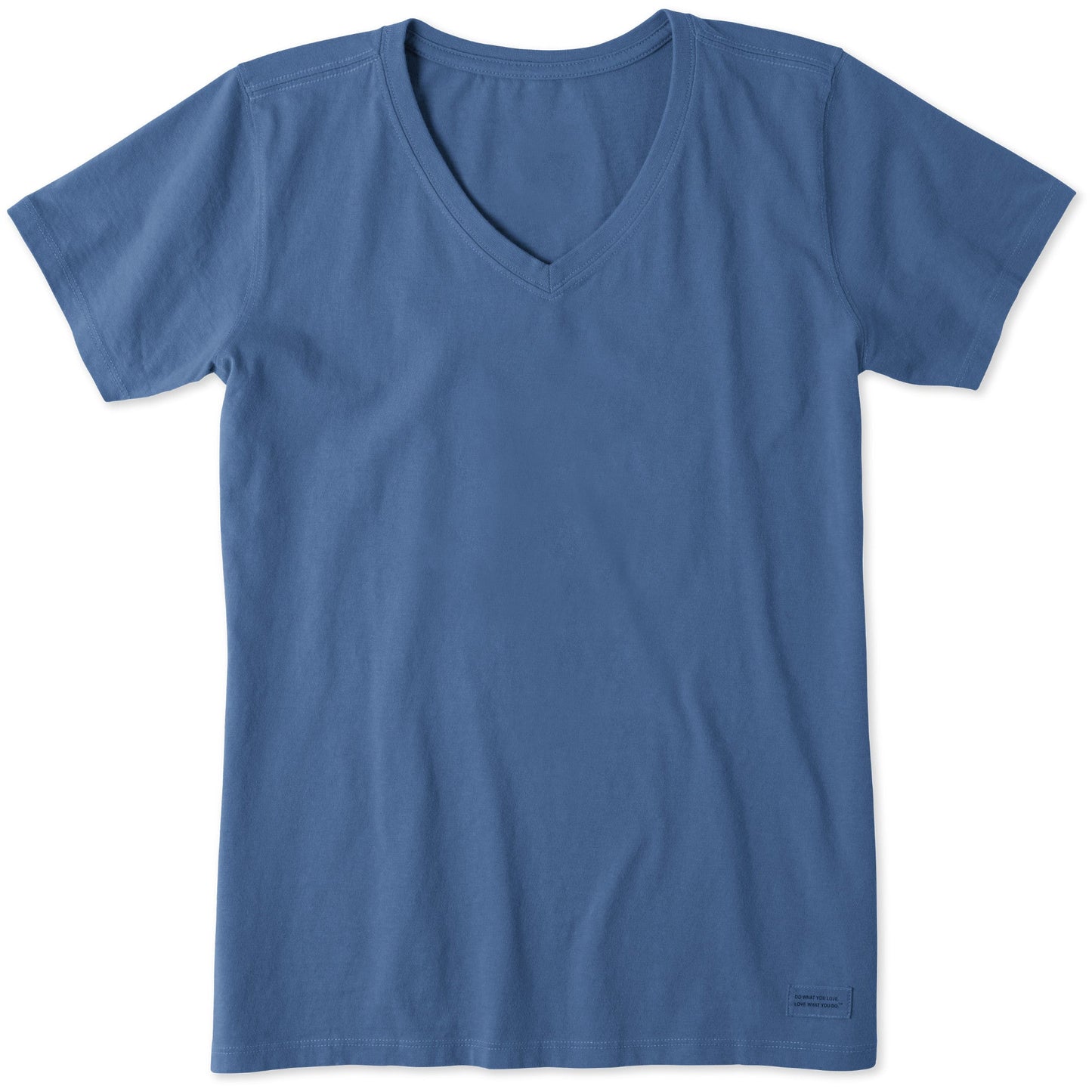 Women's Solid Short Sleeve Vee