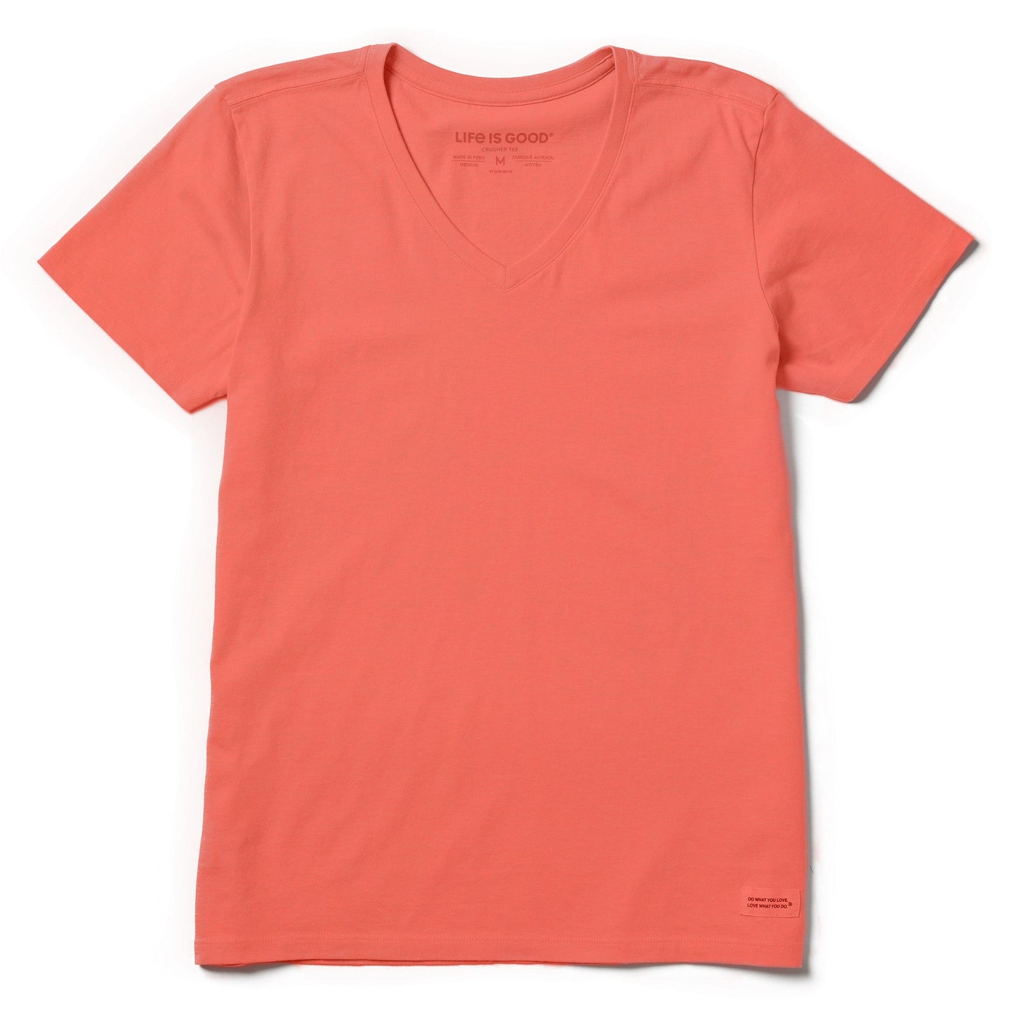 Women's Solid Short Sleeve Vee