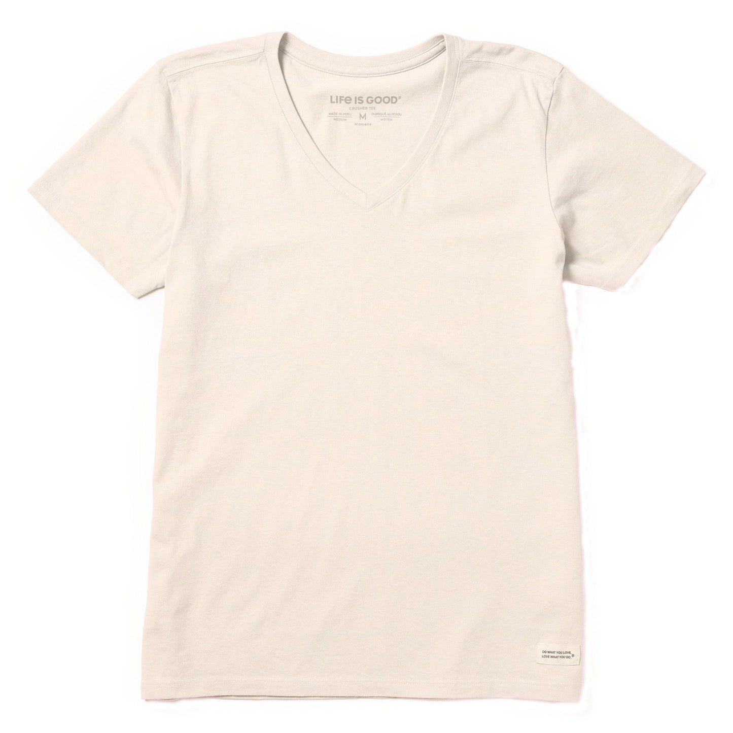 Women's Solid Short Sleeve Vee