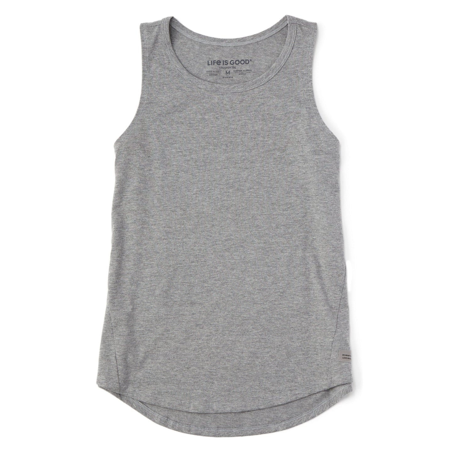 Women's Solid Sleeveless High-Low Crusher Tank