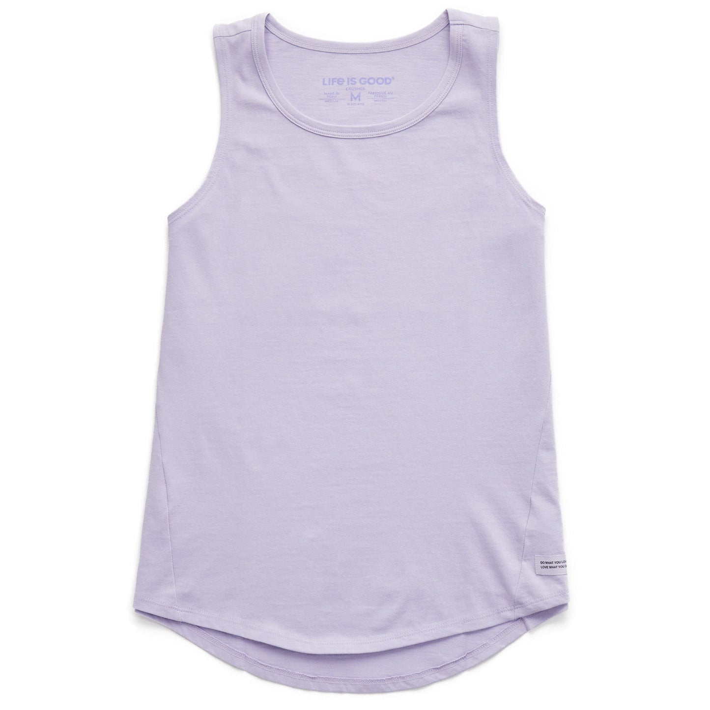 Women's Solid Sleeveless High-Low Crusher Tank