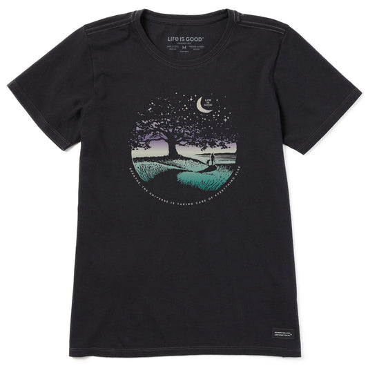 Women's Breathe Universe Moonwalk Woman Short Sleeve Crusher Tee
