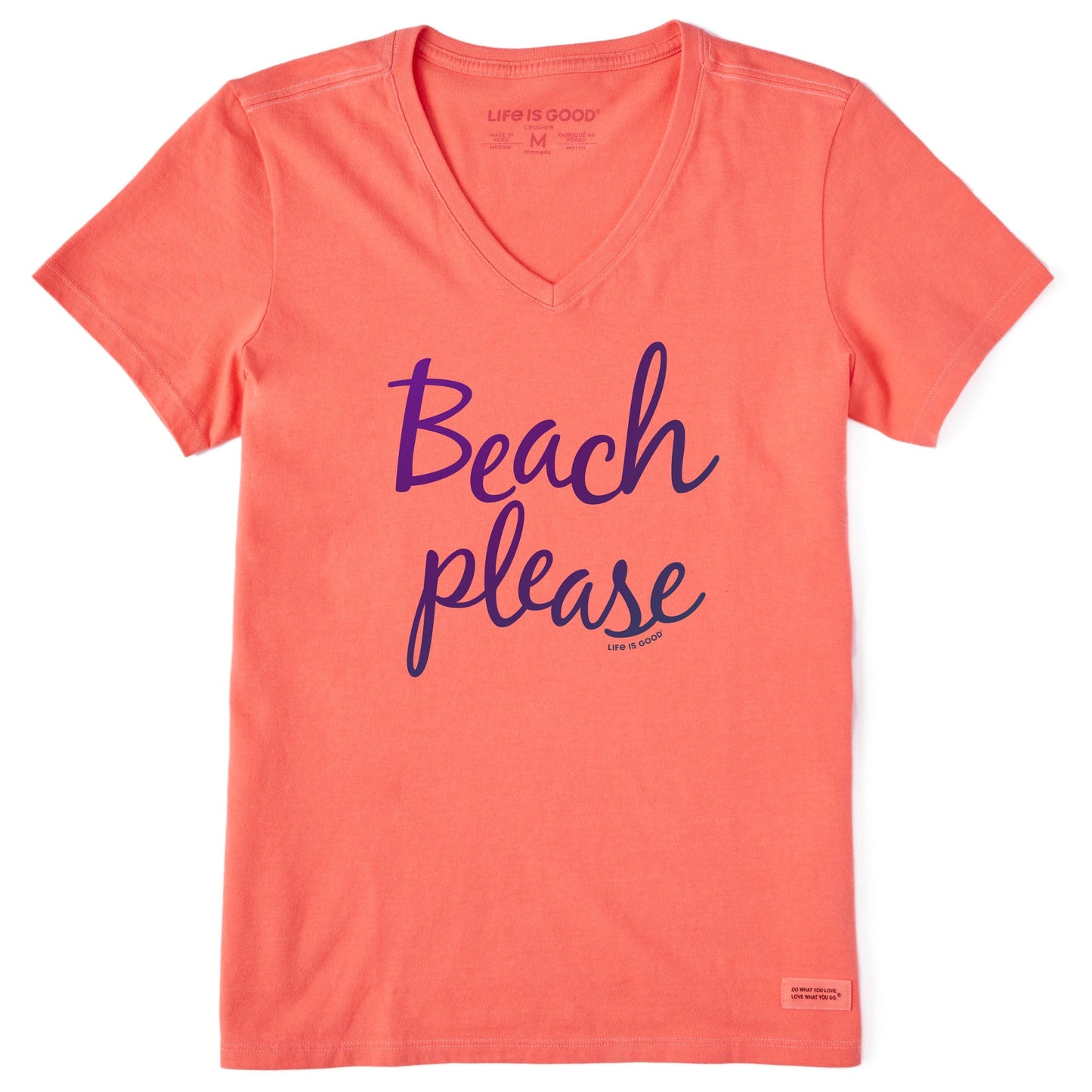 Women's Beach Please Short Sleeve Vee