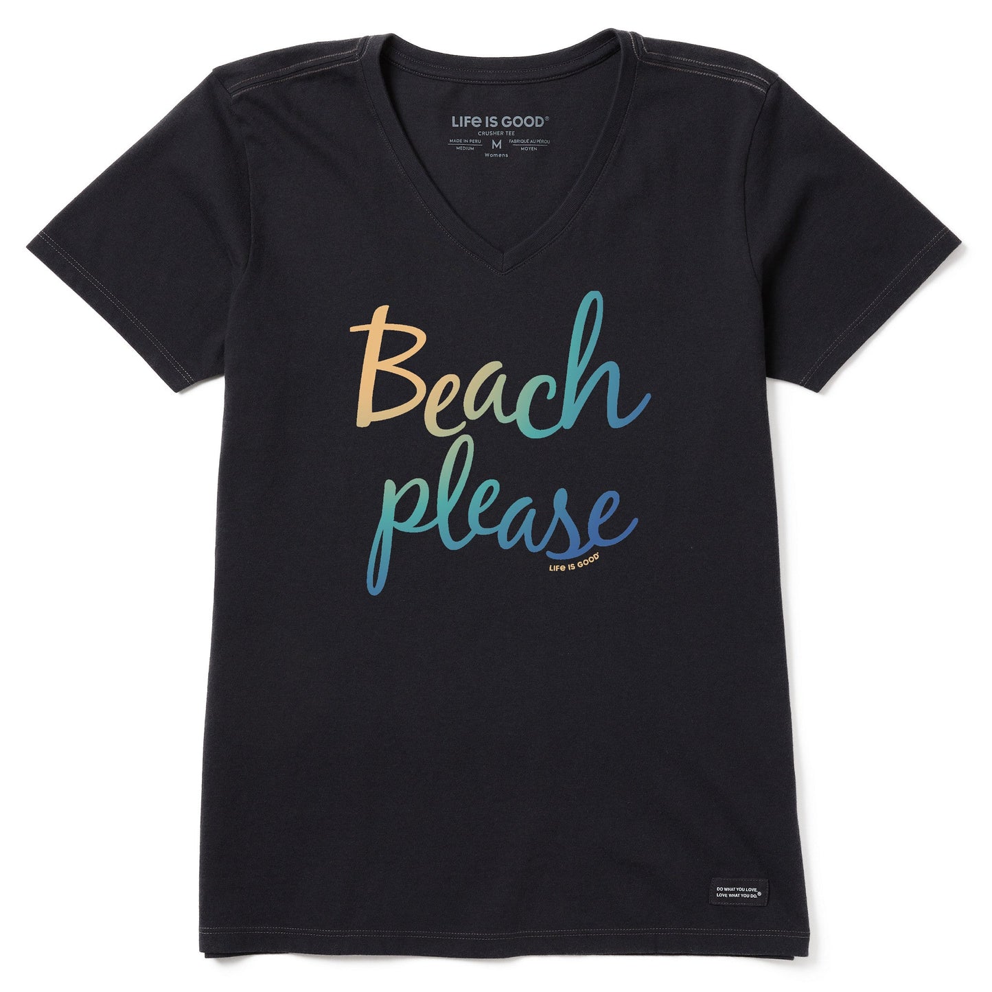 Women's Beach Please Short Sleeve Vee
