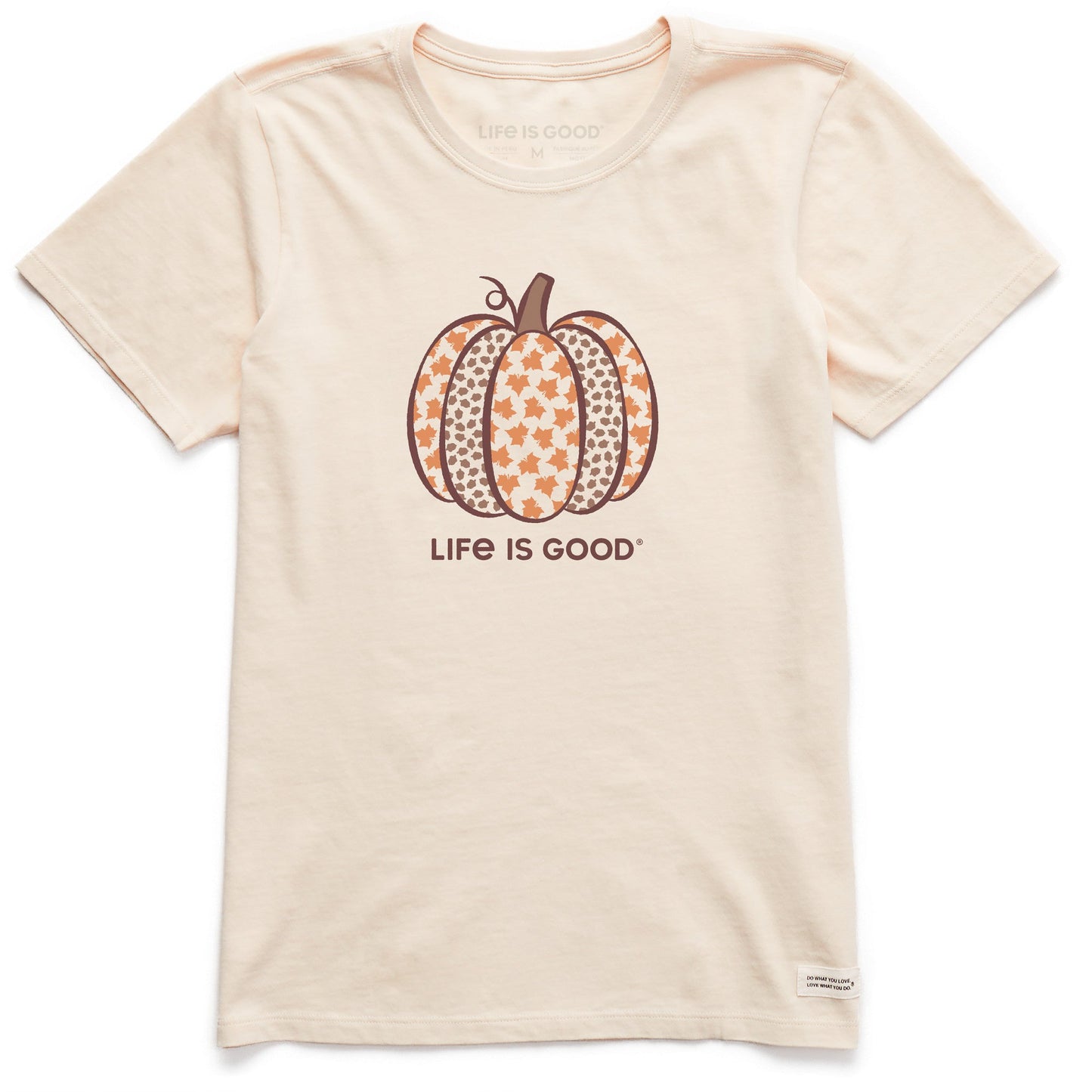 Women's Fall Pattern Pumpkin Short Sleeve Crusher Tee